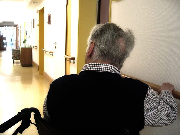 Old man by the hallway